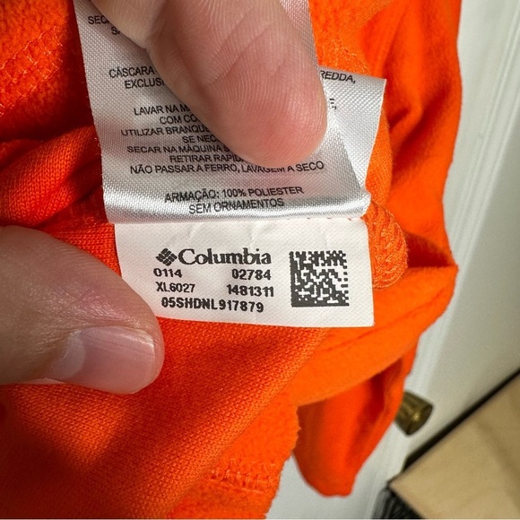 Auburn University Tigers Columbia Womens Pullover 1/4 Zip Fleece Orange Medium - Picture 9 of 9